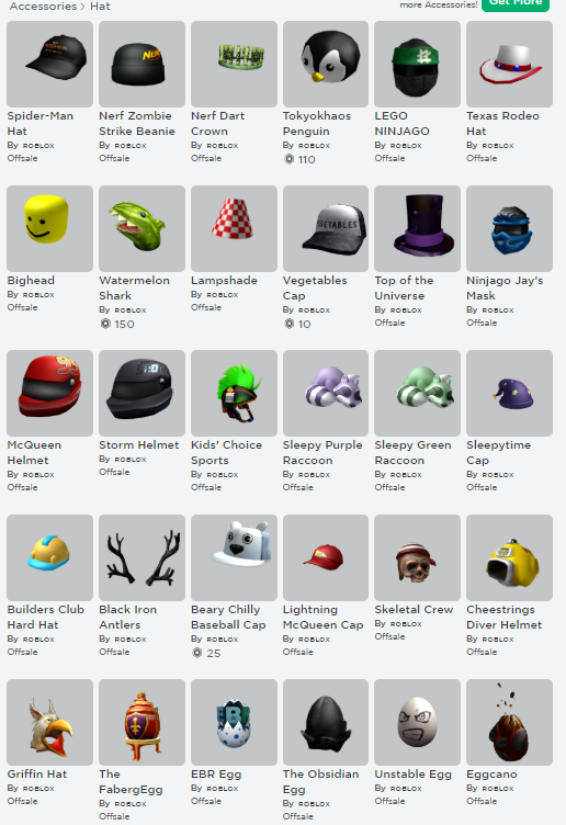 Huge Stacked Roblox Account Extremely Stacked 15 Pages Of Hats - roblox builders club helmet