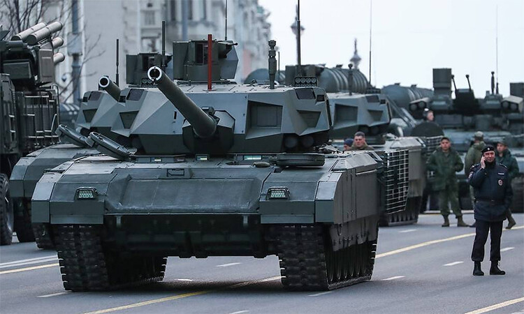 Tăng chủ lực T-14 Armata tham gia Duyệt binh Chiến thắng tại Moskva, Nga, tháng 5/2019. Ảnh: TASS.